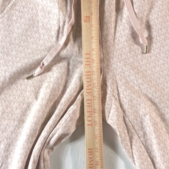 Michael Kors Women's Joggers Size Small Pink MK AOP Stretch Waist All Over Print - Picture 7 of 10